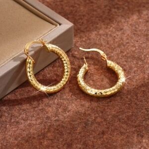 18K Gold Plated Hoop Earrings